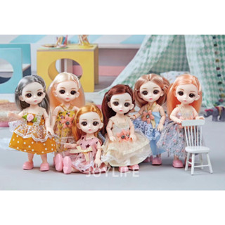 พร้อมส่ง! ตุ๊กตาเจ้าหญิง 16cm 3ตัว/กล่อง ตุ๊กตาตาแก้ว Doll