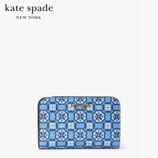 KATE SPADE NEW YORK SPADE FLOWER MONOGRAM COATED CANVAS COMPACT WALLET K8944 กระเป๋าสตางค์