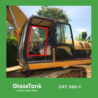 กระจกขวาใหญ่แคท CAT 320 c กระจกแม็คโคร