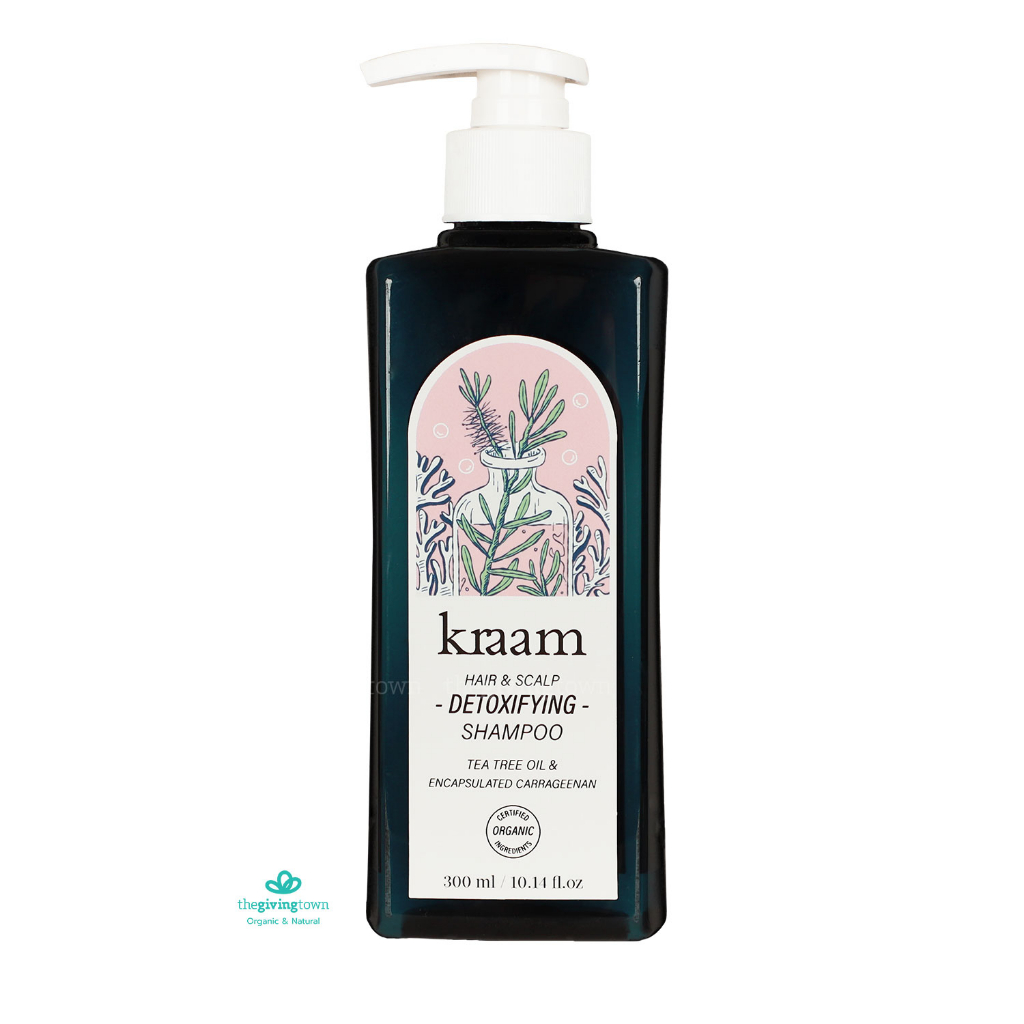 Kraam แชมพู Detoxifying Hair & Scalp Detoxifying Shampoo (Tea Tree Oil & Encapsulated Carragenan)