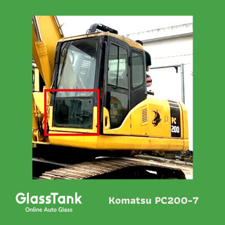 กระจกล่างหน้า 2รู โคมัตสุ  Komatsu pc200/7 กระจกแม็คโคร