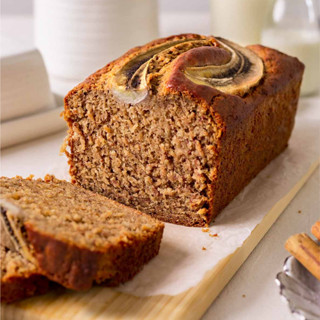 ส่งฟรี!! Vegan Banana Bread เค้กกล้วยหอมวีแกน เจ มังสวิรัติ สูตรสุขภาพ เค้กสุขภาพ Fit Bakery ขนมคลีน