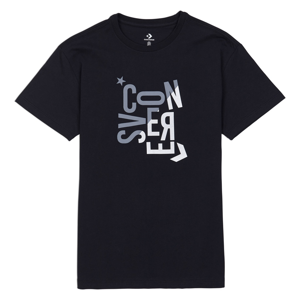 เสื้อยืด Converse รุ่น Hacked logo graphic t-shirt graphic tees สีดำ