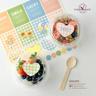 ถ้วยโยเกิร์ต (Yogurt) พร้อมถาดแยกท็อปปิ้ง 20 ใบ ถ้วย + ถาดท็อปปิ้ง + ฝา 20 ใบ ถ้วยพลาสติก