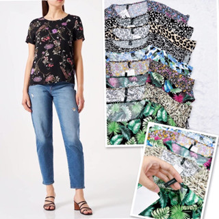 VERO MODA เสื้อแขนสั้น สกรีนลายดอกไม้ มีหลายลาย เนื้อผ้า viscose 100% รุ่นนี้ผ้าดีมากนะคะ ใส่สบายมากๆ