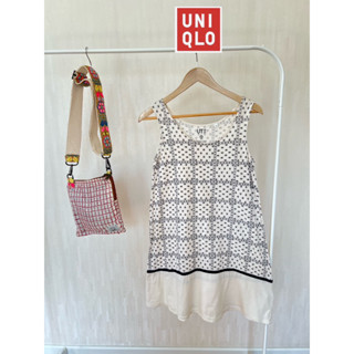 UNIQLO UT  x cotton dress  x size M ลายสวย อก 32 ยาว 32