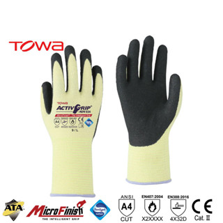 ถุงมือเคฟล่าร์เคลือบไนไตร TOWA รุ่น ActivGrip™ ATA 534