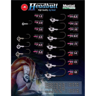 เบ็ดหัวจิ๊ก Mahseer Headbutt High Quality Jig Head