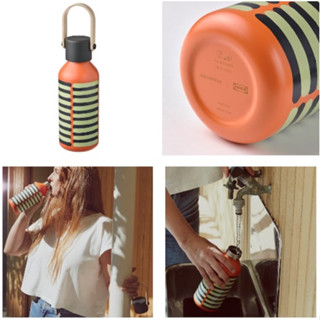 [พร้อมส่ง] BASTUA - IKEA x Marimekko บาสตูอา ขวดน้ำ สแตนเลส เคลือบลาย 0.7 ลิตร กระบอกน้ำ สแตนเลส อิเกีย กระบอกน้ำพกพา