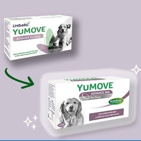 Yumove advance 360 Dog(แพ็คเกจใหม่ สูตรใหม่) หมดอายุ 10/26 อาหารเสริมบำรุงข้อ กระดูก