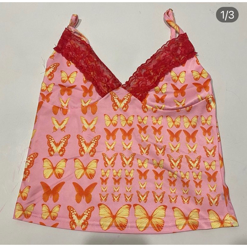 พร้อมส่ง Y2K Butterfly Tank Omighty DUPE