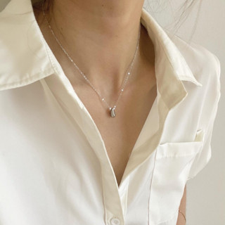 Tiana pendant necklace (18k+stainless steel) - สร้อยคอสแตนเลสจี้รูปหยดน้ำ