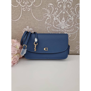 (ผ่อน0%) กระเป๋าสะพายข้าง Coach Hayden Crossbody bag C4815 หนังแท้ สีน้ำเงิน ขนาด 8 นิ้ว