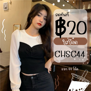 🔥4.4 ใส่โค้ด CHSC44 ลด 20.-ทั้งเดือน เสื้อแฟชั่น ผ้าไหมพรม ทรงฮิต น่ารัก เสื้อยืดผู้หญิง สไตล์เกาหลี มินิมอล คาเฟ่ สตรีท