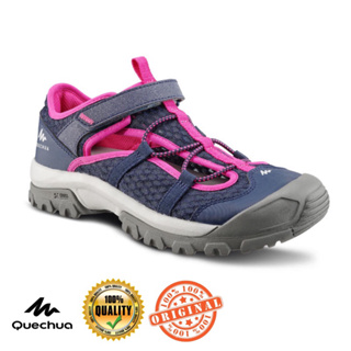 รองเท้าเดินป่ารัดส้นสำหรับเด็ก รุ่น MH150 (สีชมพู-กรมท่า) QUECHUA