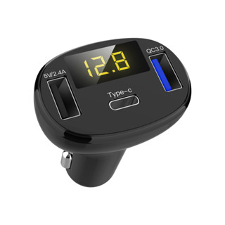 12/24V Car Charger QC3.0 Dual USB Port Fast Charger ที่ชาร์จแบตในรถ PD 5A Fast Charge QC3.0 พอร์ต USB คู่ Fast Charger