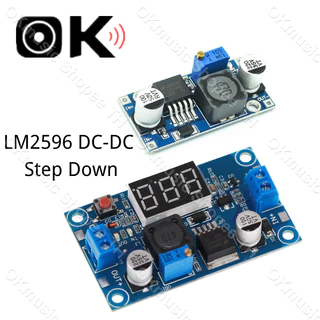 LM2596 DC-DC Adjustable Buck Converter step down ตัวควบคุมแรงดันไฟฟ้า แบบปรับได้ พร้อมโวลต์มิเตอร์ LED