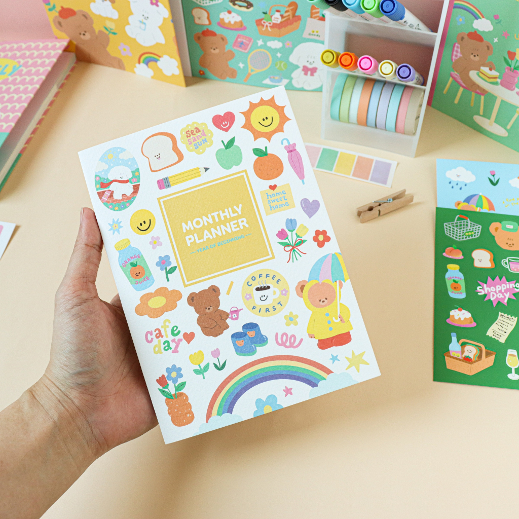 Stickwithme4ev x Live Out Loud Monthly Planner (undated) แพลนเนอร์รายเดือนแบบไม่ระบุวันที่