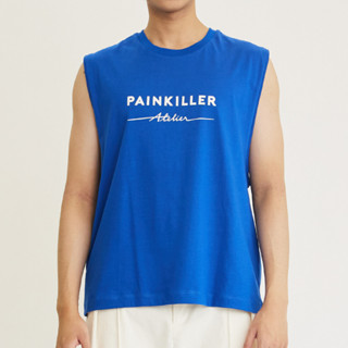 PAINKILLER เพนคิลเลอร์ เสื้อยืด เสื้อแขนกุด เสื้อผ้าผู้ชาย / PK ORIGINAL SLEEVLESS OVERSIZED TEE / รุ่น 05-0-0001 / SS23