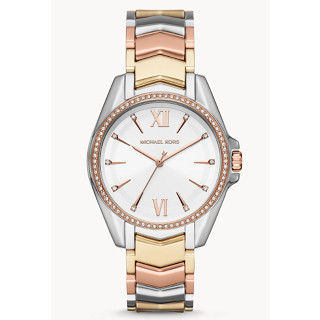 Michael Kors MK6686 Womens Whitney Three-Hand Tri-Tone Stainless Steel Watch