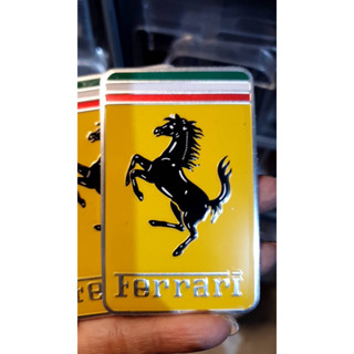 โลโก้ ม้า เฟอรารี่ งานอลูมิเนียม ขนาด Size: 100*58mm Aluminum SF Horse Ferrari Logo Emblem Badge