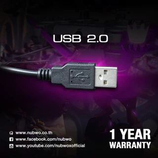 NUBWO จอยเกมส์ จอยเกมส์ PC จอย D-Input Controller สี Black ใช้งานกับระบบ Windows รุ่น NJ-43 รับประกันศูนย์ 1 ปี