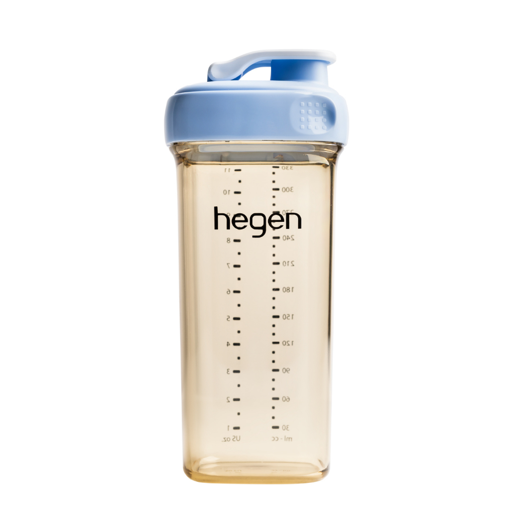 Hegen PCTO ขวดดื่มน้ำ ขนาด 11 ออนซ์ / 330 มล. ฝาสีฟ้า ไม่มีหลอด Drinking Bottle Blue