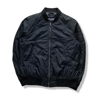 UNIQLO Black Bomber Jacket รอบอก 42”