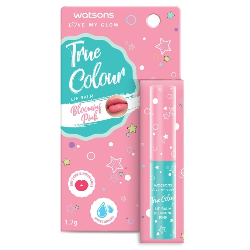 WATSONS วัตสัน ทรู คัลเลอร์ ลิป บาล์ม บลูมมิ่ง พิ้งค 1.7ก.