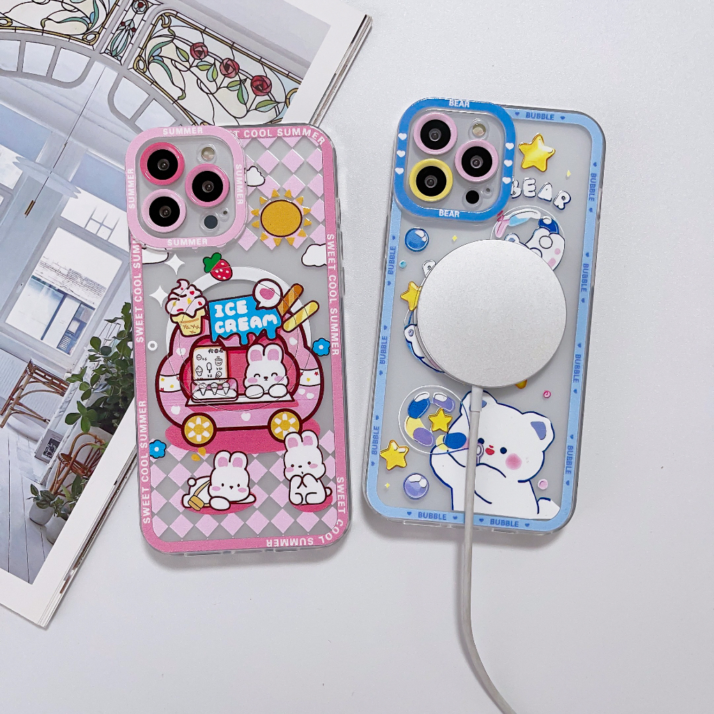 เคสกันกล้องลายการ์ตูน 7plus 8plus SE2020 7G 8G X/Xs XR Xsmax TPUนิ่มสวยๆ ครอบกล้องนิ่ม สวยๆพร้อมส่งจากไทย