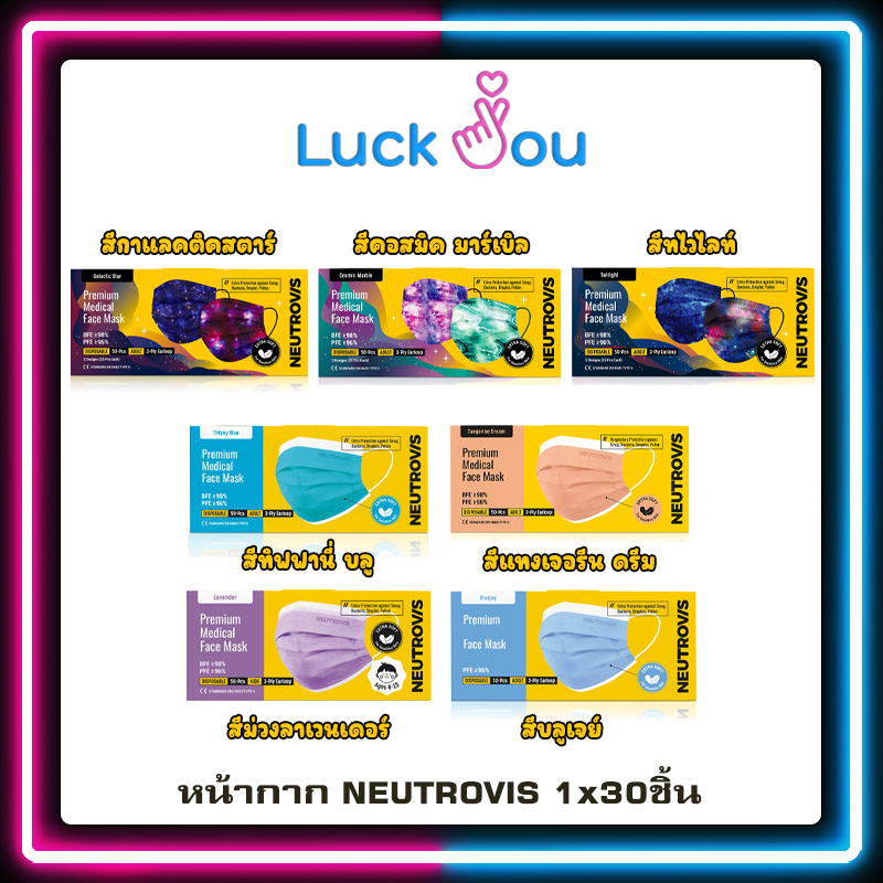 หน้ากากอนามัย NEUTROVIS 4-Ply & 3-Ply Premium Medical Face Mask - Ready Stock KF94 3 ชั้น 30 ชิ้น แม