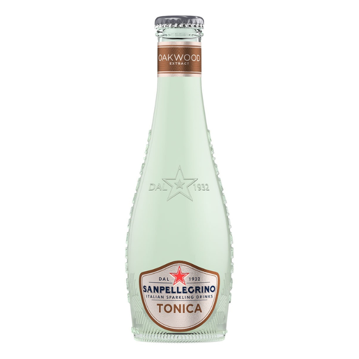 ซานเพลลีกรีโน น้ำอัดลมโทนิคก้า กลิ่นไม้โอ๊ค (ขวดแก้ว) 200มล. – San Pellegrino brand Oakwood Tonic Water(Glass) 200ml