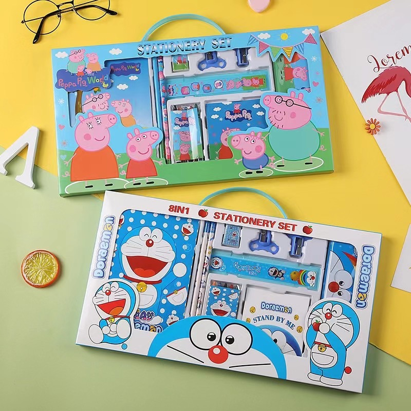 ✨✨พร้อมส่งอุปกรณ์การเรียนลายการ์ตูนน่ารักเป็นของขวัญเด็กได้ ชุดอุปกรณ์เครื่องเขียนเด็ก ชุดเครื่องเขียนเด็ก ✨✨