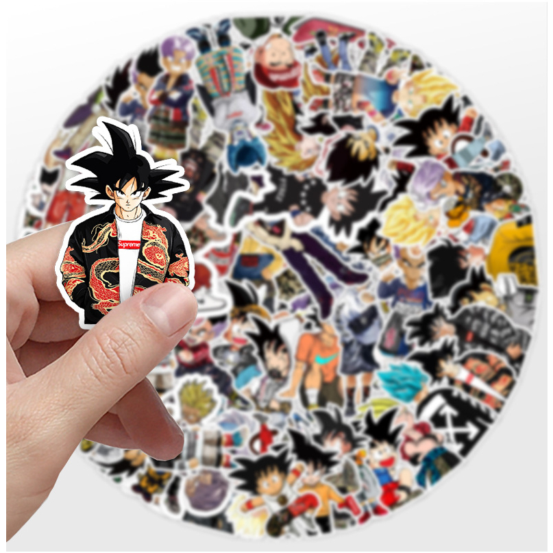 พร้อมส่ง Sup Supreme sticker สติกเกอร์กันน้ำรูปแบบที่แตกต่างกัน 50ชิ้น dragon ball BAPE JAPAN ANIME