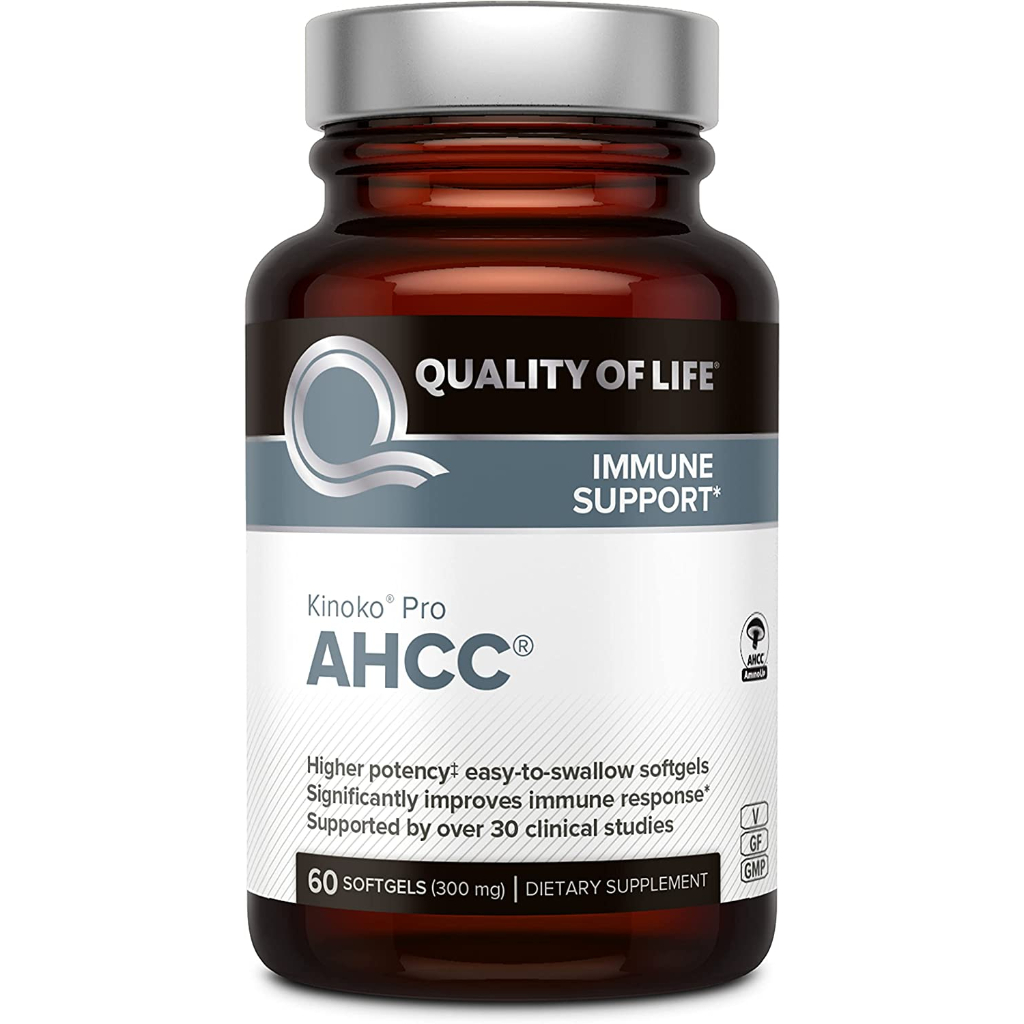 Quality of Life Premium AHCC Immune Support Supplement - Most Bioavaliable AHCC - Natural Mushroom Extract AHCC Kinoko P
