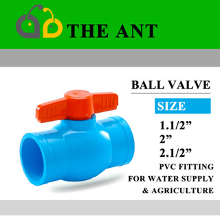 บอลวาล์วพีวีซี THE BEE สีน้ำเงิน ประตูน้ำ วาล์วน้ำ Ball Valve PVC ขนาด 1.1/2"(นิ้วครึ่ง), 2"(2นิ้ว), 2.1/2"(2นิ้วครึ่ง)