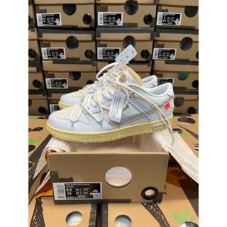 Nike Dunk Low Off White The 50 Black White Silver (size36-45) งานPK 1:1 งานดีสุด