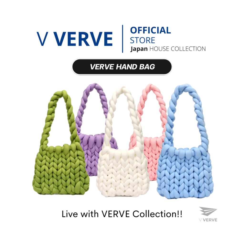 VERVE - กระเป๋าถัก Live with VERVE Collection. สุดคิ้ว พร้อมส่งจากประเทศไทย คุณภาพสูง กระเป๋าถัดสุดฮ