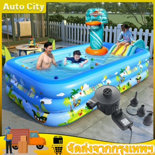 (COD) swimming pool อ่างแช่น้ำ ใหญ่ สระน้ำเป่าลม สระน้ำเป่าลม สระว่ายน้ำ สระเป่าลม สระน้ำเป่าลม  สระเป่าลมเด็ก 2 ชั้น แล