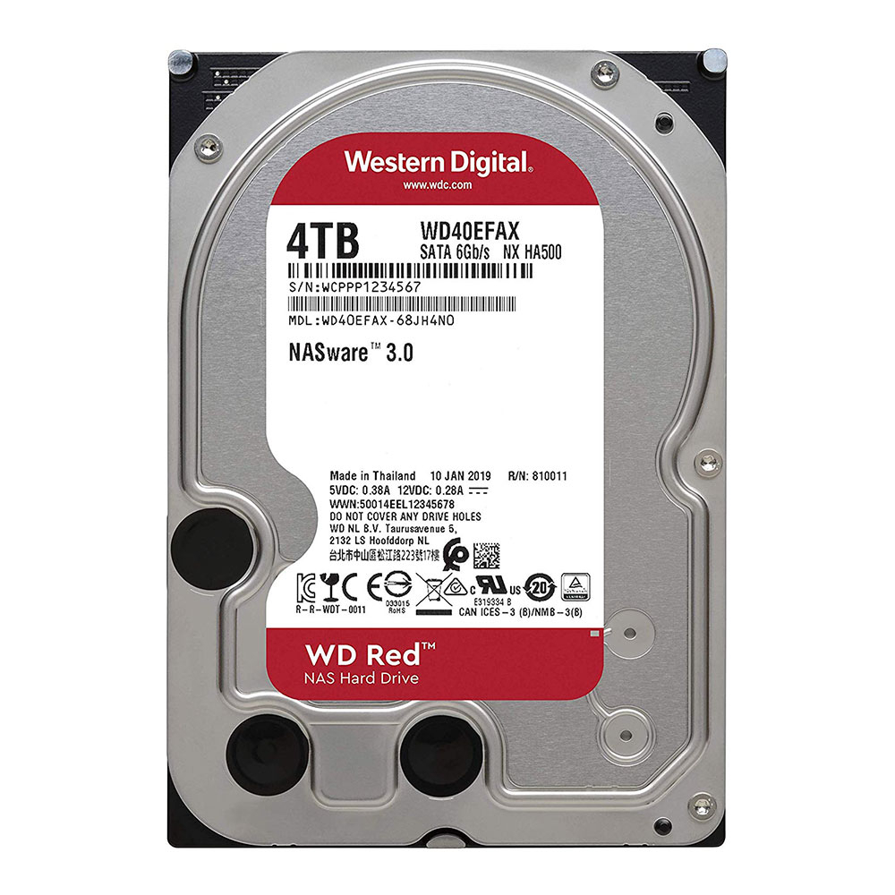 HARDDISK WD RED NAS 4TB (WD40EFAX) ฮาร์ดดิสมือสอง เหมาะสำหรับ NAS