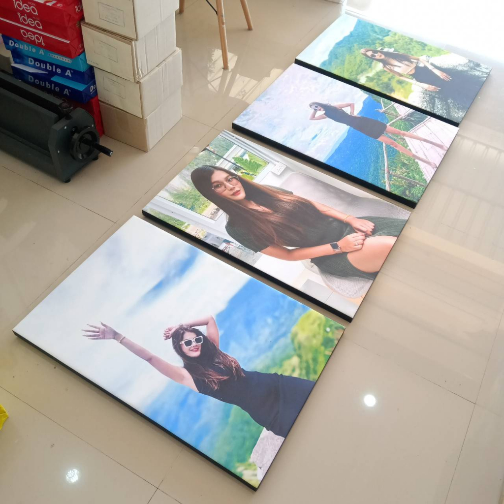 ✨กรอบลอย ระบบ UV  คมชัด งานแคนวาส CANVAS 🎯 เป็นของขวัญ สีสวยงาท 🌟ทนนาน  20-30 ปี  ✖️ไม่ใช่ไวนิล ✖️ระบบ UV เลเซอร์ 🌙 - รูปที่ 3