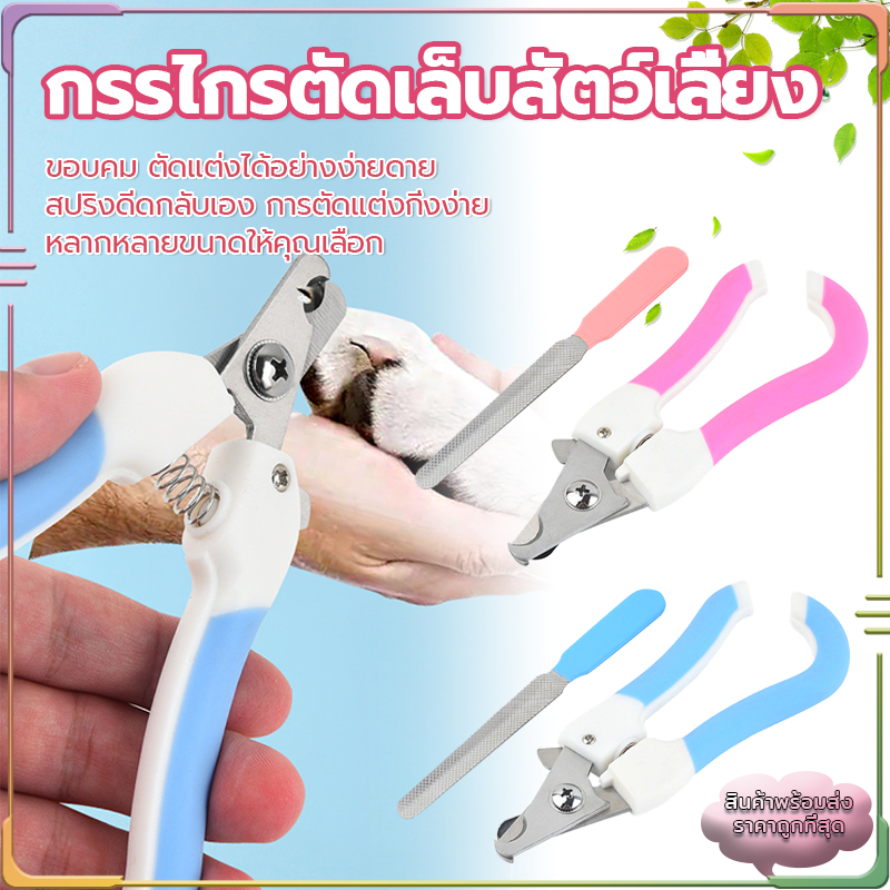 ตัดเล็บสุนัข กรรไกรตัดเล็บสัตว์เลี้ยง พร้อมตะไบ ตัดเล็บแมว กรรไกรตัดเล็บสุนัข มีให้เลือก ใช้ได้ทั้งน้องแมวและน้องหมา