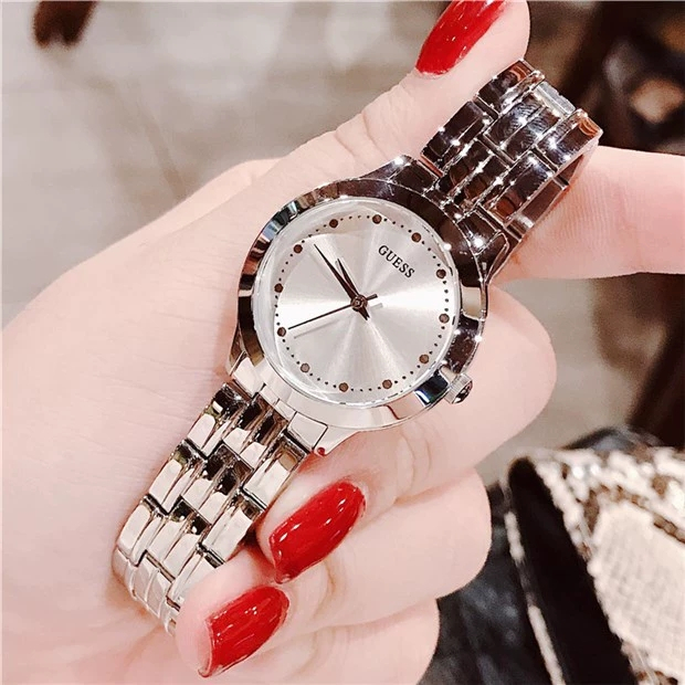 Guess ของแท้100% เทรนด์แฟชั่นเรียบง่ายนาฬิกาควอตซ์บางเฉียบ W0989L1 W0989L2 W0989L3 นาฬิกาข้อมือผู้ชายและผู้หญิง FA-32