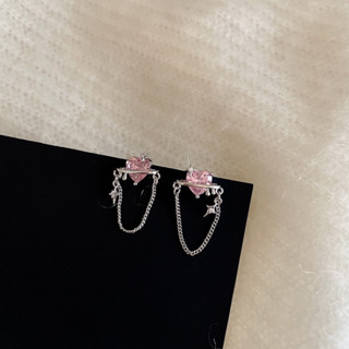 silver lovely pink - morning.earrings