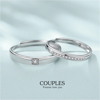 s925 Couples ring 7 แหวนคู่รักเงินแท้  ประดับ Cubic Zirconia (CZ) ใส่สบาย เป็นมิตรกับผิว ปรับขนาดได้