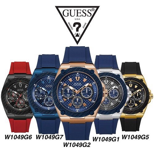F.A Guess ของแท้100% เทปคลาสสิกมัลติฟังก์ชั่นดีไซน์สามตาแฟชั่นอินเทรนด์แบรนด์สุภาพสตรี W1049G1 W1049G2 W1049G4 W1049G6