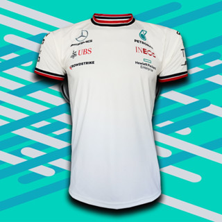 เสื้อยืด Formula One เสื้อยืดทีม เมอร์เซเดส เอเอ็มจี ปิโตรนาส #FM0009 รุ่น ลูวิส แฮมิลตัน พิมพ์ทั้งตัว ไซส์ S-5XL