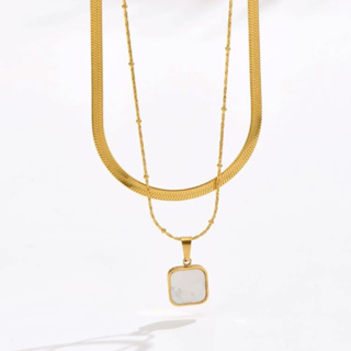 “Amor” 2 stainless steel necklace สร้อยสแตนเลส2เส้น