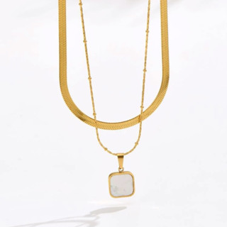 “Amor” 2 stainless steel necklace สร้อยสแตนเลส2เส้น