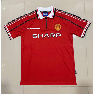 เสื้อฟุตบอลย้อนยุค แมนยู Manchester United ปี 1998/99 งานคุณภาพ เกรด AAA